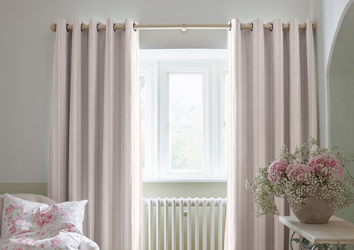 Shabby Chic by Rachel Ashwell Watercolour Stripe, Blush - Made to Measure Curtains - Image 3